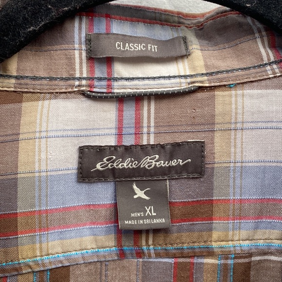 Eddie Bauer Plaid Button Down Shirt - Picture 5 of 8